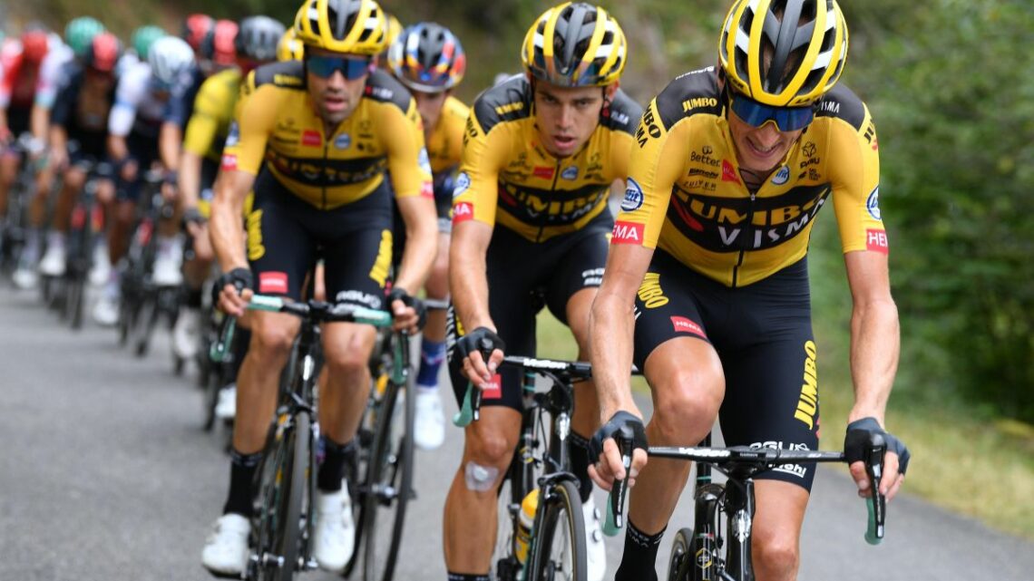 Jumbo-Visma domina crono a squadre, Gesink prima maglia rossa Jumbo-Visma domina crono a squadre, Gesink prima maglia rossa