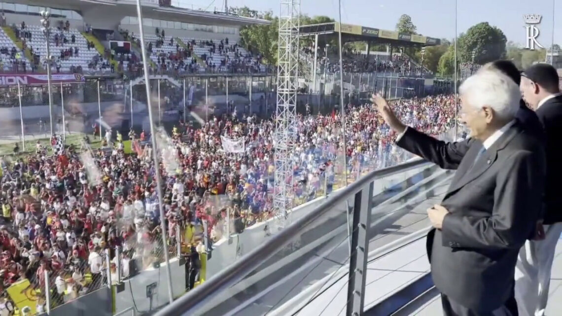 F1, Mattarella saluta il pubblico di Monza dopo il Gran Premio F1, Mattarella saluta il pubblico di Monza dopo il Gran Premio
