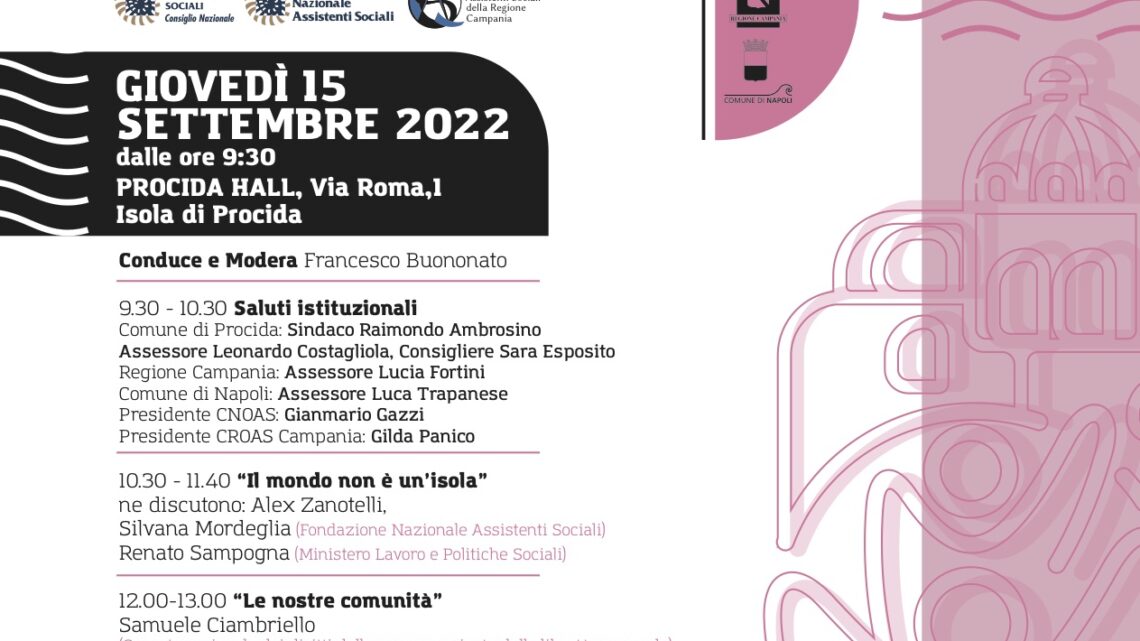 Procida, capitale della Cultura, dedica un giorno agli assistenti sociali Procida, capitale della Cultura, dedica un giorno agli assistenti sociali