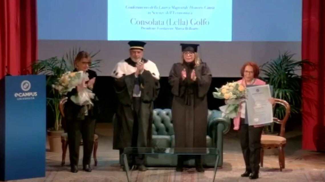 Dall’Università eCampus una laurea honoris causa a Lella Golfo Dall’Università eCampus una laurea honoris causa a Lella Golfo