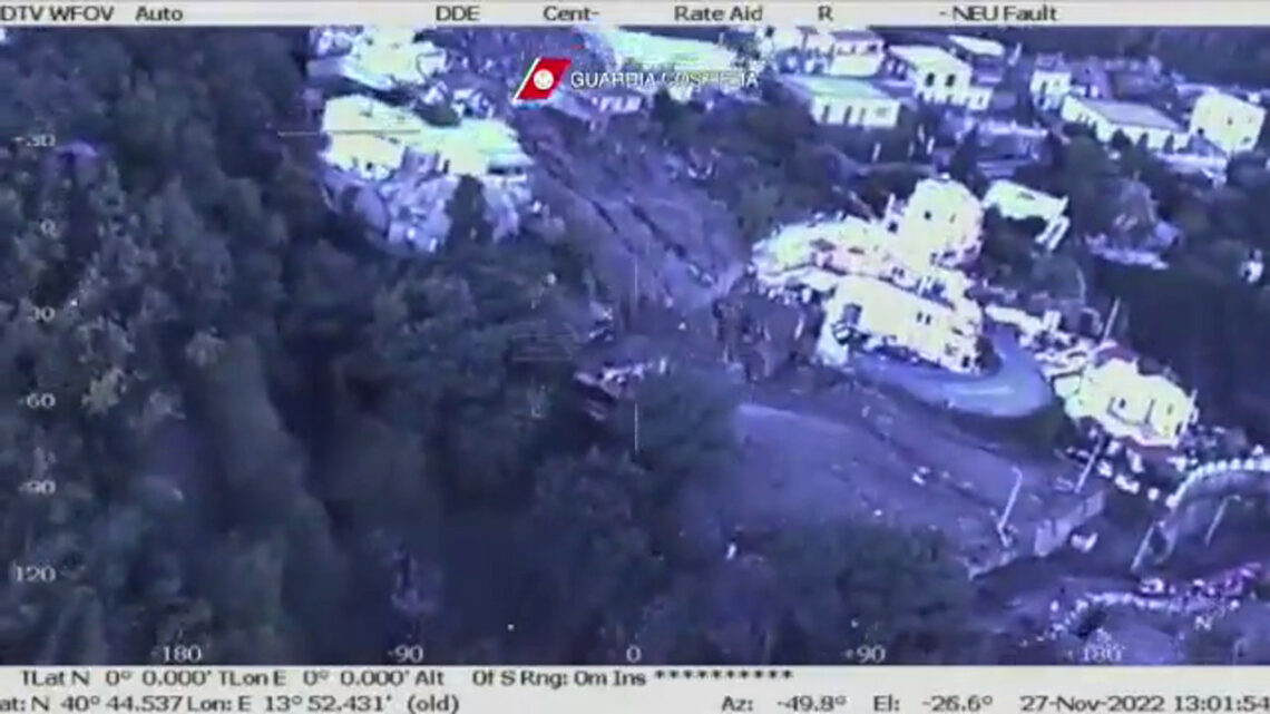 I luoghi interessati dalla frana di Ischia visti dall’alto I luoghi interessati dalla frana di Ischia visti dall’alto