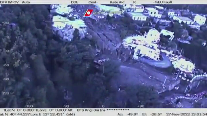 I luoghi interessati dalla frana di Ischia visti dall’alto
