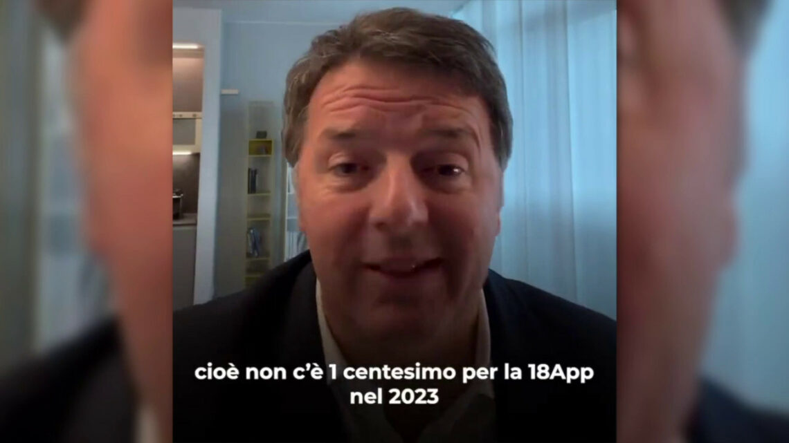 Manovra, Renzi “Il governo azzera i fondi per il bonus 18App” Manovra, Renzi “Il governo azzera i fondi per il bonus 18App”