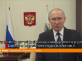 Ucraina, Putin “Situazione difficile nei territori annessi”