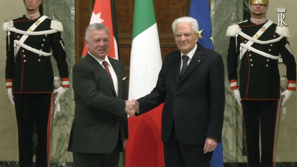Mattarella incontra i reali di Giordania al Qurinale Mattarella incontra i reali di Giordania al Qurinale