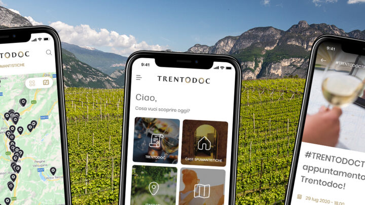 Trentodoc: in un’Applicazione tutto il mondo delle bollicine di montagna