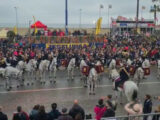 La fanfara a cavallo della Polizia al Carnevale di Viareggio