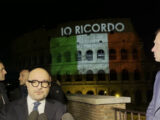 Foibe, Sangiuliano e Lollobrigida al Colosseo “vestito” con Tricolore