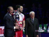 Mattarella consegna la Coppa Italia di pallavolo maschile a Piacenza