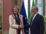 Senato, La Russa riceve presidente del Parlamento Ue Metsola
