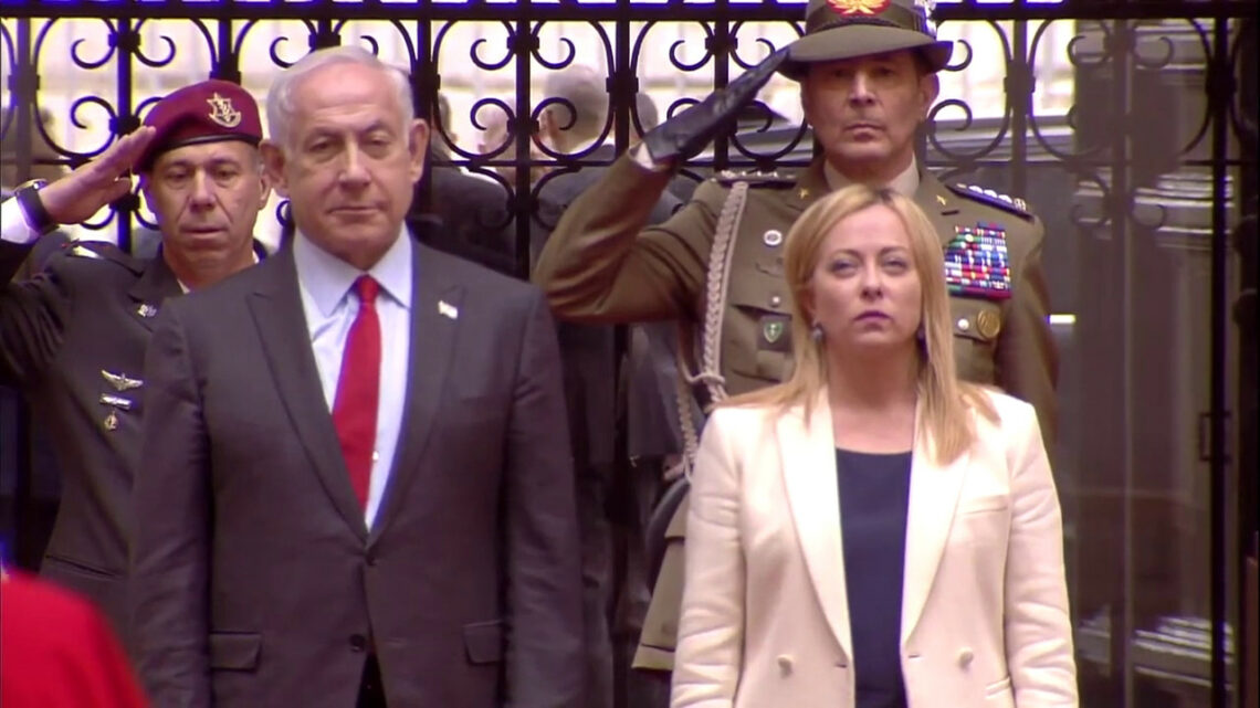 Meloni incontra Netanyahu a Palazzo Chigi Meloni incontra Netanyahu a Palazzo Chigi