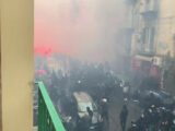Guerriglia in centro a Napoli con i tifosi dell’Eintracht