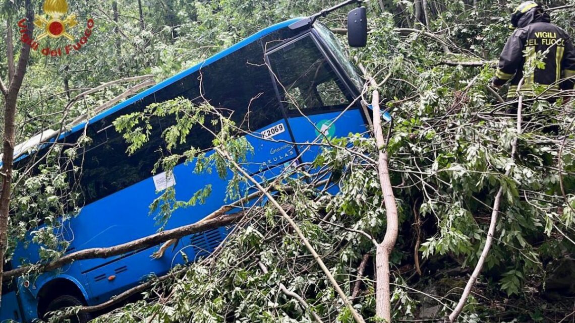 Scuolabus esce fuori strada a Pontremoli, due feriti gravi Scuolabus esce fuori strada a Pontremoli, due feriti gravi