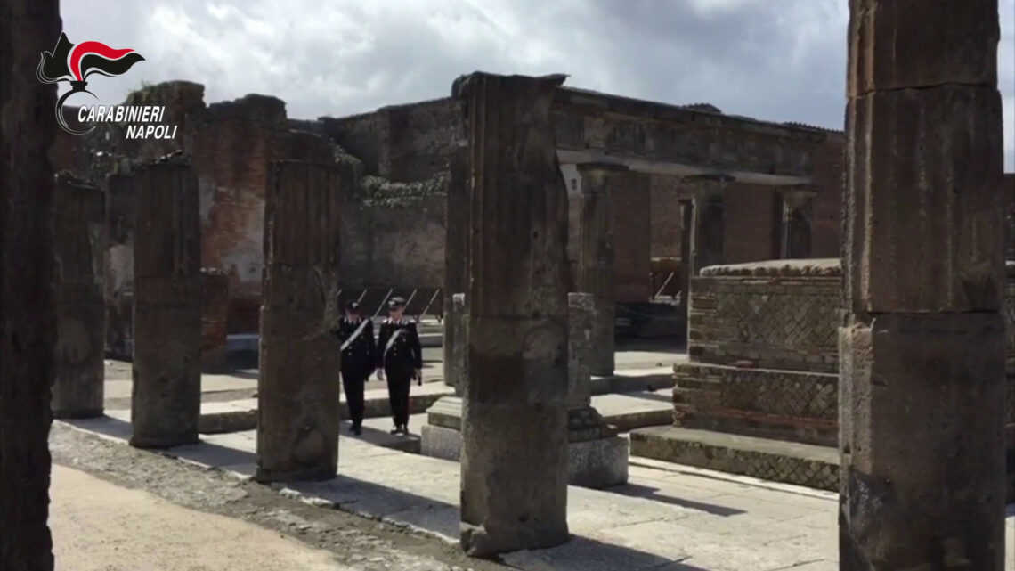 Scavi di Pompei, controlli dei carabinieri contro le attività illecite Scavi di Pompei, controlli dei carabinieri contro le attività illecite