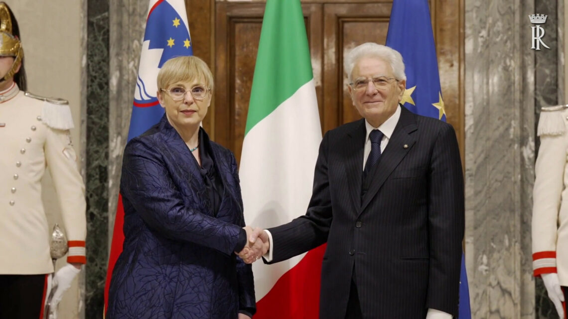 Mattarella incontra la presidente slovena Mattarella incontra la presidente slovena