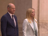 Meloni riceve Scholz a Palazzo Chigi
