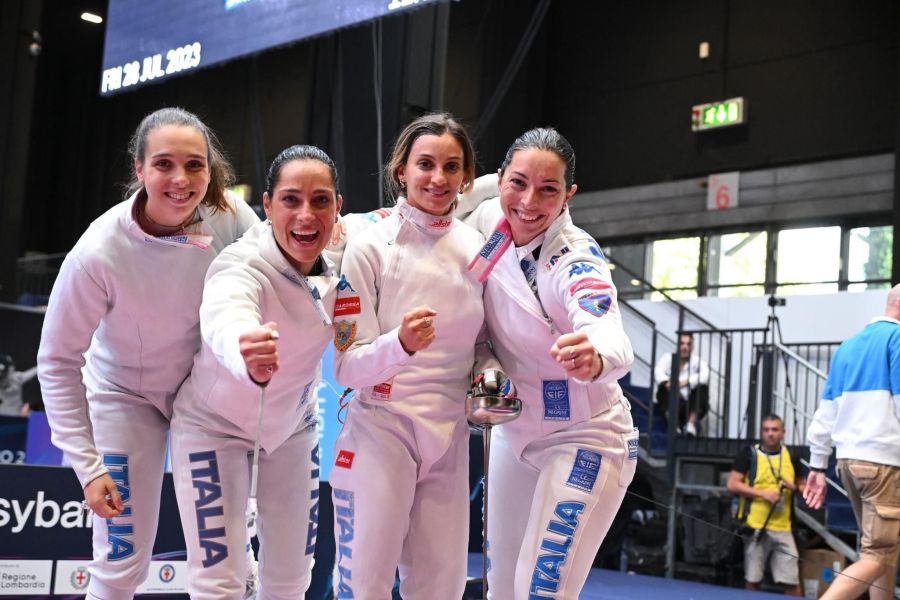 Italia argento mondiale nella spada donne a squadre Italia argento mondiale nella spada donne a squadre