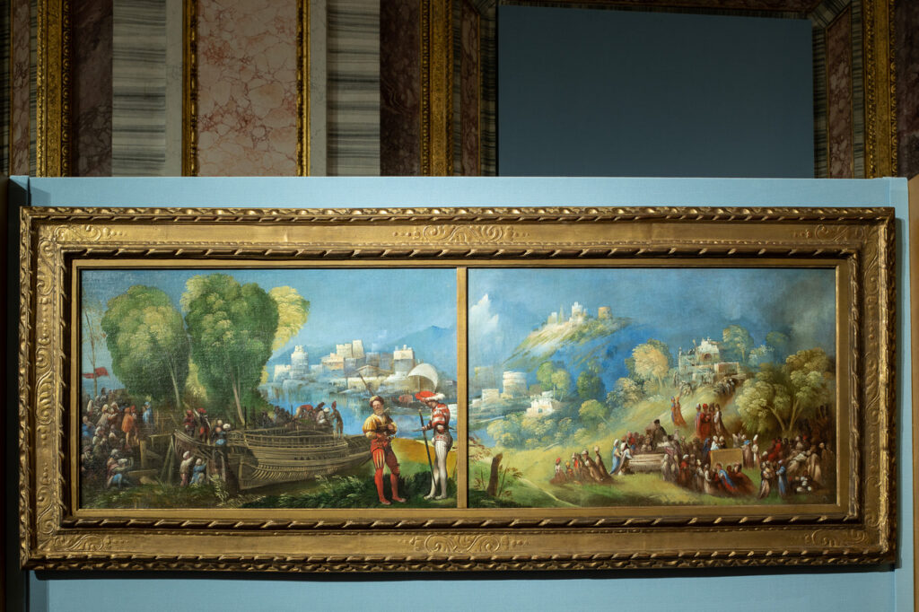 Dosso Dossi. Il fregio di Enea - Riparazione delle navi troiane; la costruzione del tempio di Venere a Erice - Ph. A. Novelli © Galleria Borghese.