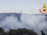Incendio nel sassarese, le immagini