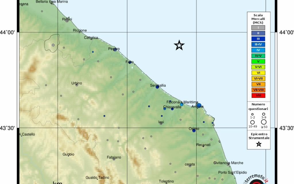 Terremoti, scossa magnitudo 3.9 nelle Marche Terremoti, scossa magnitudo 3.9 nelle Marche