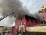 A fuoco una scuola di cucina nel torinese