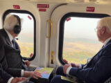 Mattarella e Steinmeier sorvolano le zone colpite dai roghi in Sicilia