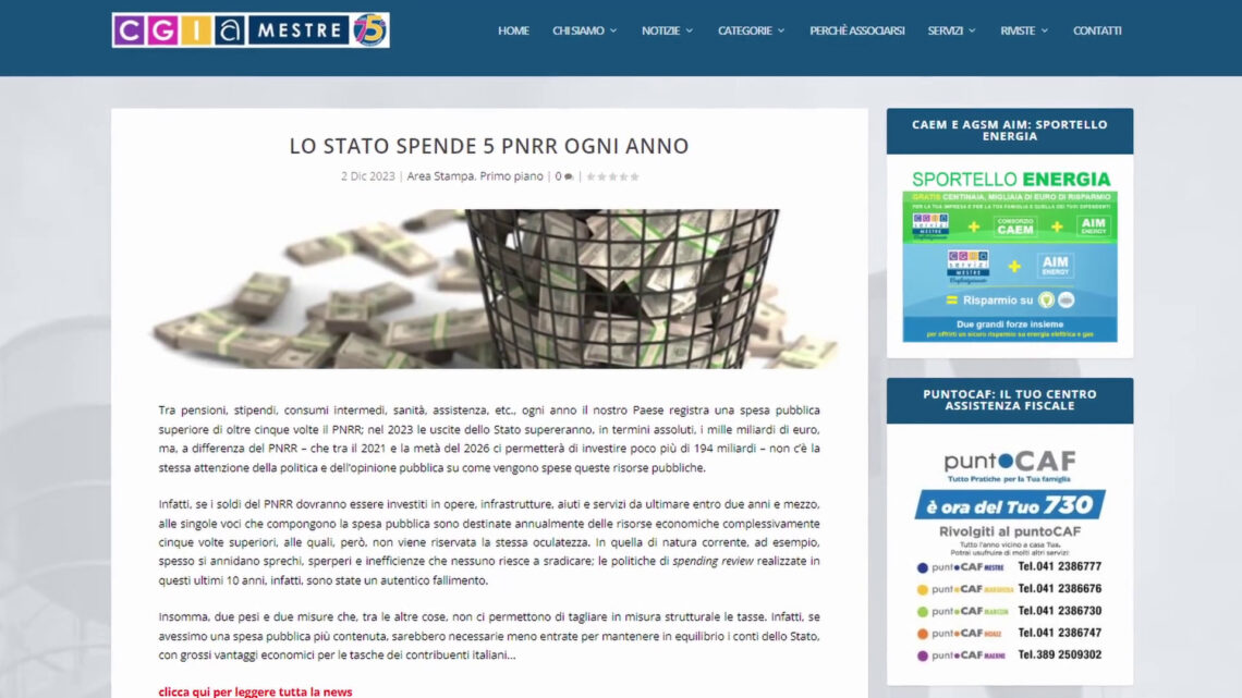 Ogni anno lo Stato spende 5 volte il Pnrr Ogni anno lo Stato spende 5 volte il Pnrr