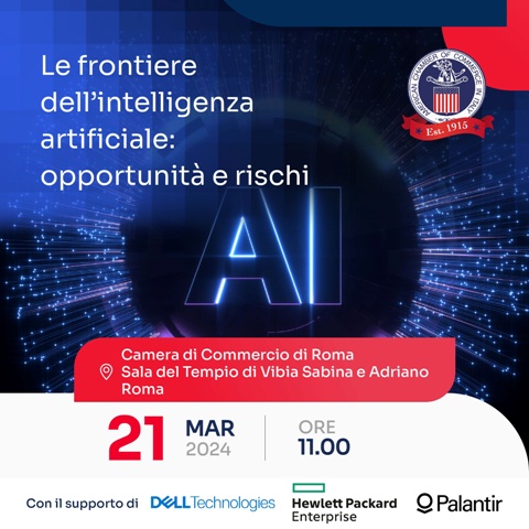Le frontiere dell’intelligenza artificiale, a Roma un convegno di AmCham Italy Le frontiere dell’intelligenza artificiale, a Roma un convegno di AmCham Italy