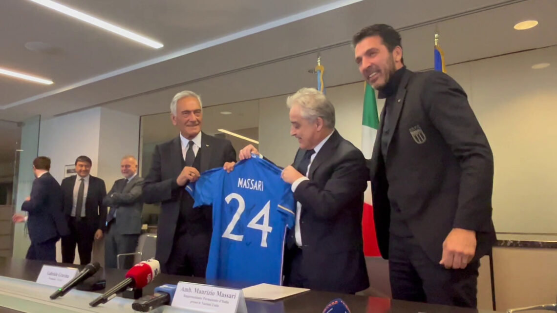 Gravina e Buffon all’Onu, incontro con l’ambasciatore Massari Gravina e Buffon all’Onu, incontro con l’ambasciatore Massari