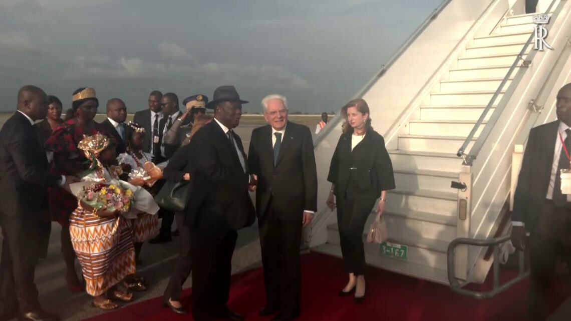 L’arrivo di Mattarella in Costa d’Avorio L’arrivo di Mattarella in Costa d’Avorio