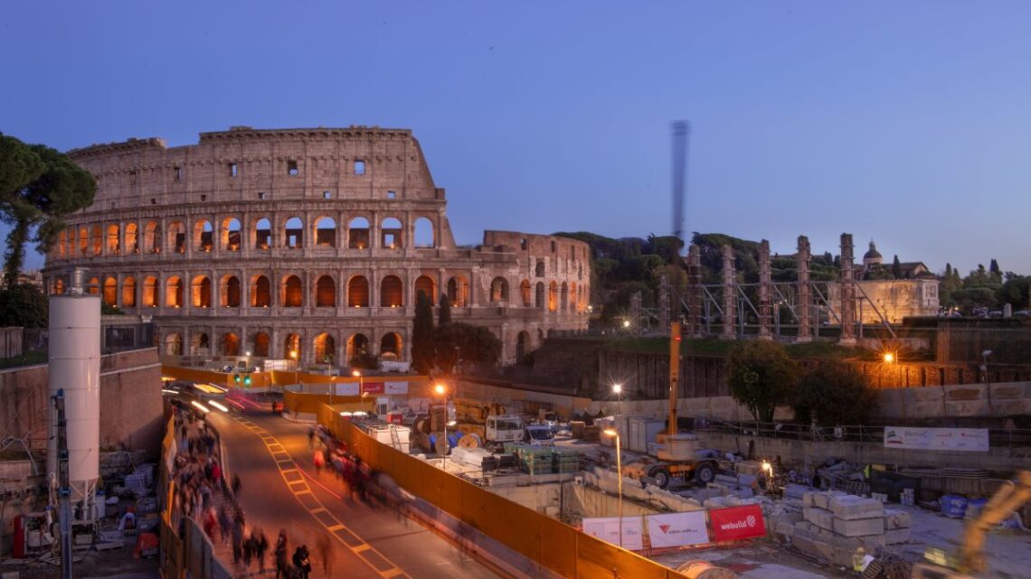 Metro C Roma, sindaco New York visita stazione Colosseo-Fori Imperiali Metro C Roma, sindaco New York visita stazione Colosseo-Fori Imperiali