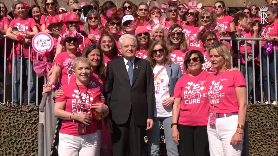 Race for the cure, Mattarella interviene alla cerimonia di apertura Race for the cure, Mattarella interviene alla cerimonia di apertura