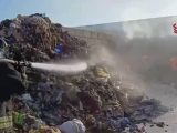 Grosso incendio di rifiuti nel palermitano