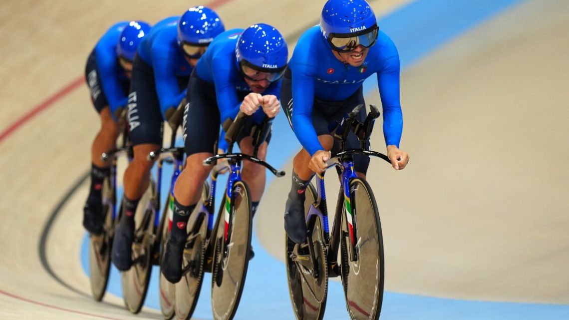 Bronzo Italia nell’inseguimento a squadre maschile Bronzo Italia nell’inseguimento a squadre maschile