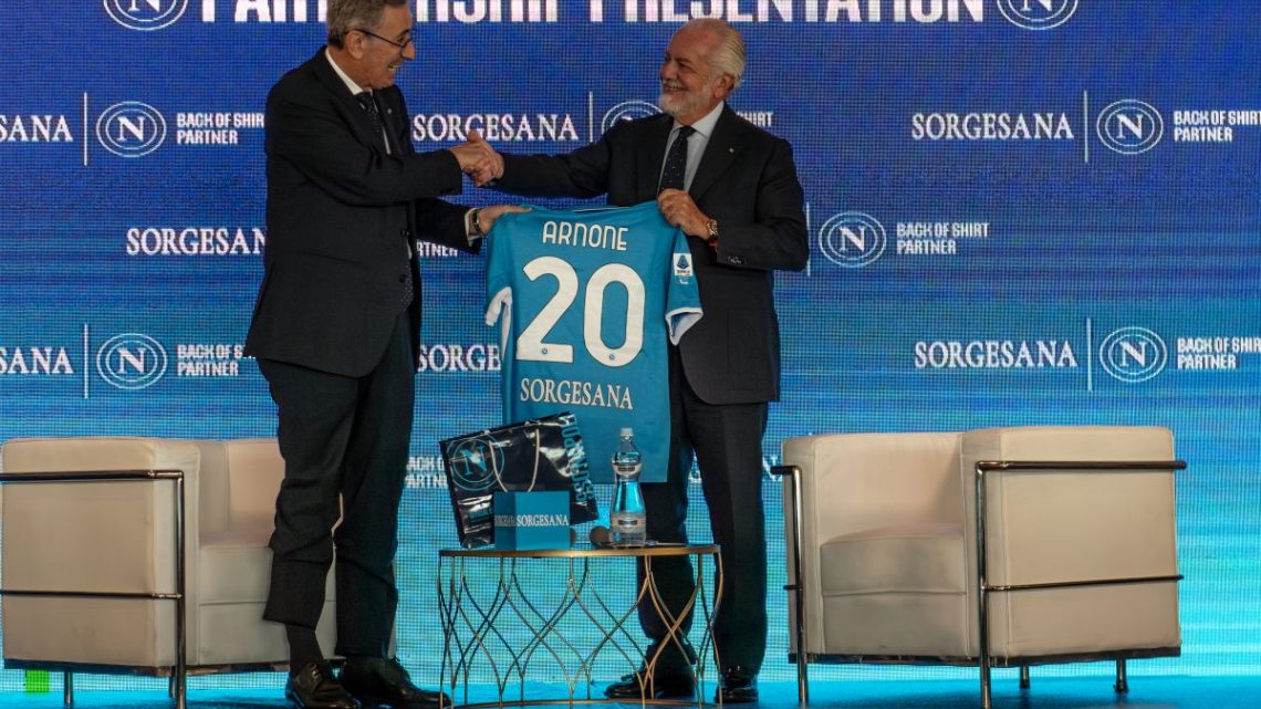 Acqua Sorgesana è il nuovo Back of Shirt Partner del Napoli Acqua Sorgesana è il nuovo Back of Shirt Partner del Napoli