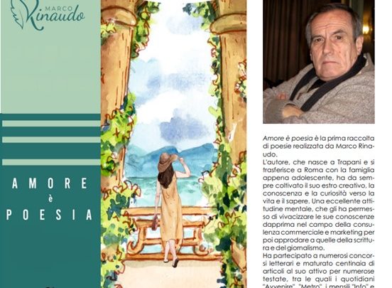 “Amore è poesia”, il nuovo libro di Marco Rinaudo il 17 settembre a Villa De Sanctis Park – Casa della Cultura