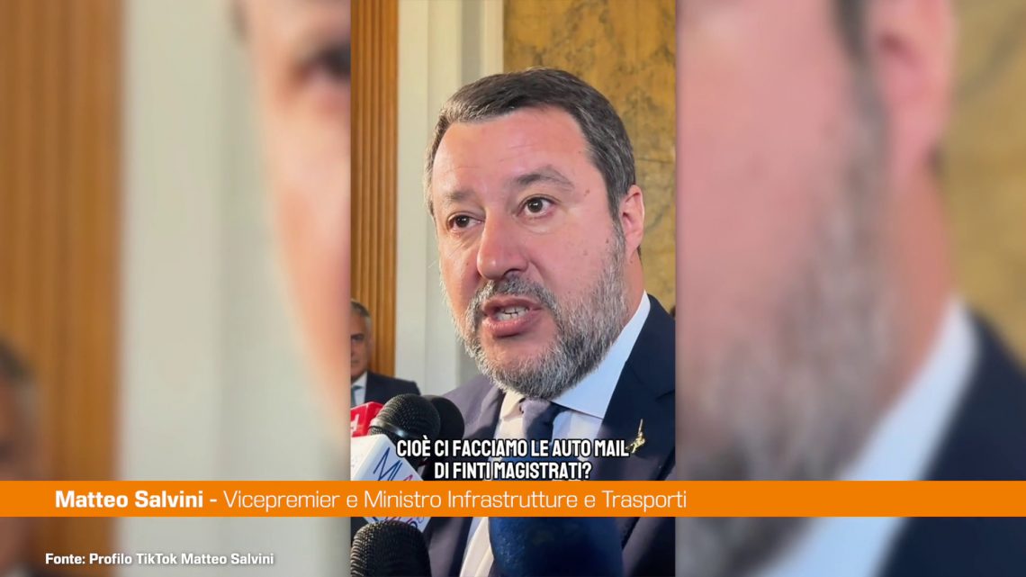 Salvini “Giudice mail su Meloni non dovrebbe più essere al suo posto” Salvini “Giudice mail su Meloni non dovrebbe più essere al suo posto”