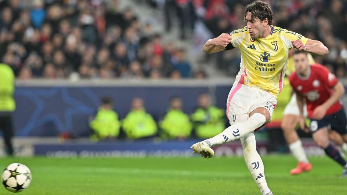Lille-Juventus 1-1, Vlahovic risponde a David Lille-Juventus 1-1, Vlahovic risponde a David