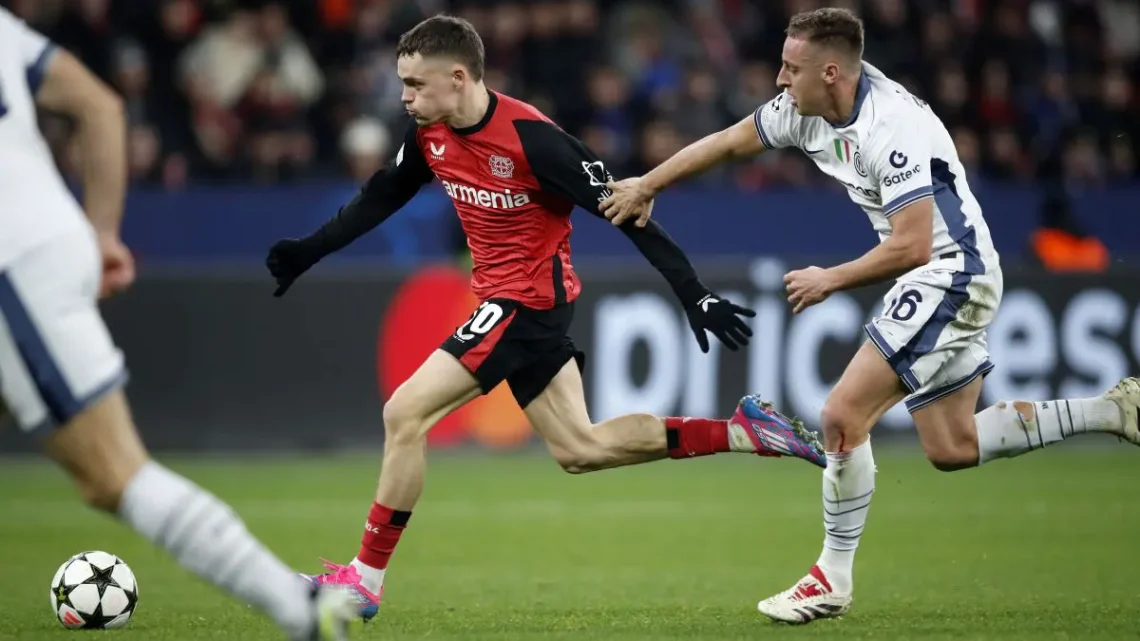 L’Inter cade al 90′ a Leverkusen, decide Mukiele L’Inter cade al 90′ a Leverkusen, decide Mukiele