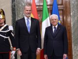 Mattarella incontra i Reali di Spagna al Quirinale