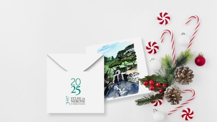 Terme Stufe di Nerone: l’acquerello di Franco Bevilacqua impreziosisce il Cofanetto di Natale 2025
