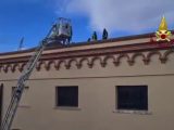 Genova, incendio ai Magazzini del Cotone al Porto Antico