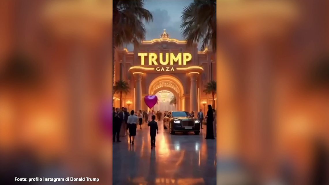 Il surreale video di Trump con l’IA sul futuro di Gaza Il surreale video di Trump con l’IA sul futuro di Gaza