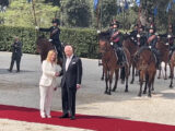 Meloni incontra re Carlo III a Villa Doria Pamphilj
