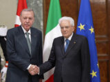 Mattarella riceve Erdogan al Quirinale, le immagini