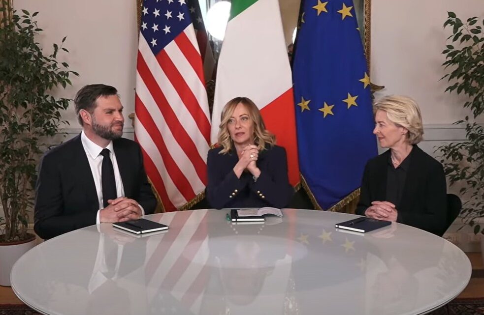Meloni incontra Vance e Von der Leyen “Nuovo inizio per dialogo Ue-Usa” Meloni incontra Vance e Von der Leyen “Nuovo inizio per dialogo Ue-Usa”