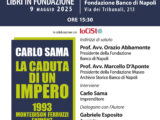 «La caduta di un impero» Carlo Sama in Fondazione Banco Napoli con il libro sulla fine della Montedison