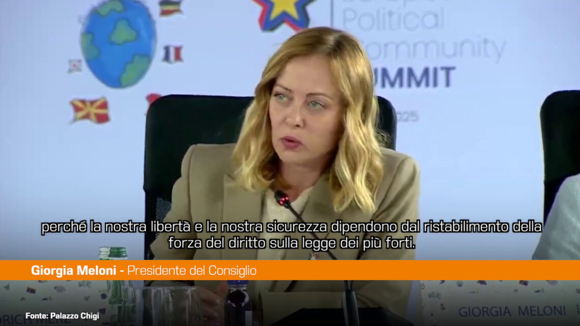 Meloni “Ucraina ci ricorda che libertà è significato nostra identità” Meloni “Ucraina ci ricorda che libertà è significato nostra identità”
