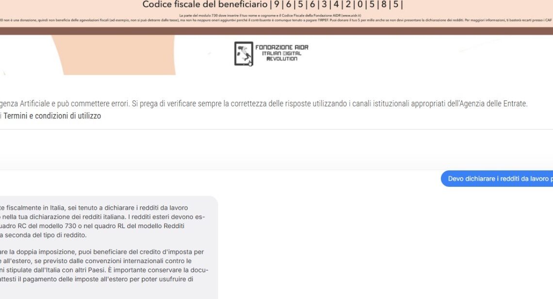 Intelligenza Artificiale e 730: oltre 15.000 quesiti risolti in un solo mese con l’assistente virtuale TributIAmo di Aidr Intelligenza Artificiale e 730: oltre 15.000 quesiti risolti in un solo mese con l’assistente virtuale TributIAmo di Aidr