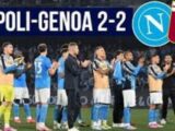 Napoli fermato dal Genoa al Maradona, è pari e l’Inter a -1